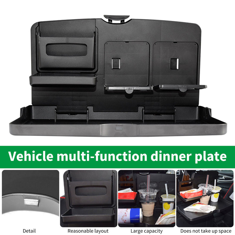 Car Food Seat Back Tray - Vehicle Organizer for Meals Tray with Cup Holder Newly