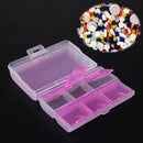 5pcs Travel Tablet Medicine Dual Layer 6 Compartments Dispenser Box(Pink)