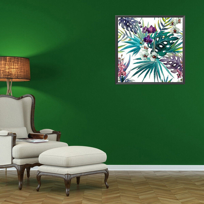 5D Diamond Painting Flower Leaf Full Round Drill Rhinestone DIY Art (A1896)
