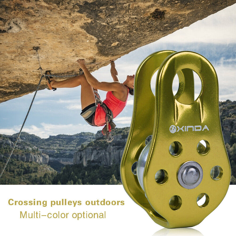 Outdoor Bearing Lifting Rock Climbing Fixed Rope Pulley Equipment Accessori