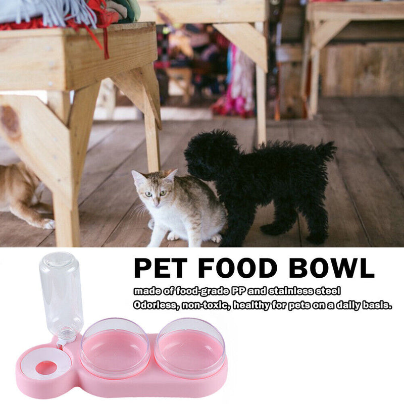 Pet Bowls Dog Food Water Feeder Pet Drinking Dish Cat Automatic Feeder Supplies
