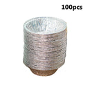 100pcs/set Disposable Tin Foil Egg Tart Molds Cupcake Pan Round Baking Cup