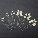 Girls Ornaments Handmade Crystal Leaves Pins Clips Headwear Women Hairpins