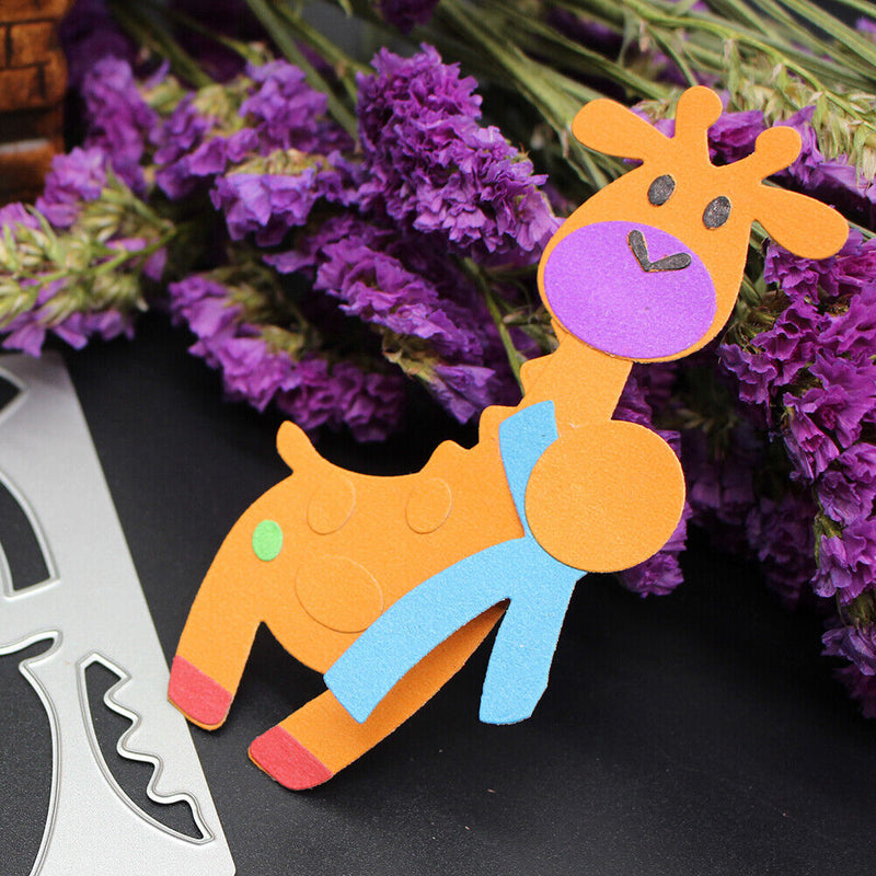 Jigsaw Puzzle Giraffe Deer DIY Cutting Dies Metal Stencils Scrapbook - 134141