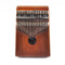 17 Keys Kalimba Wood Mahogany Mbira Thumb Piano Musical Instrument (Yellow)