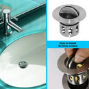 Stainless Steel Thicken Basket Vanity Stopper Basin Drainer Bathroom Plug Bou