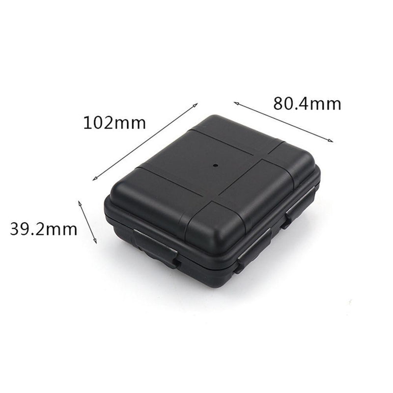 Outdoor Waterproof Sealed Box Shockproof EDC Tools Storage Case (Black S)