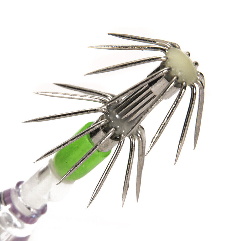 Button Battery Operated LED Light Fishing Lure Squid Hook Light (White) Newly