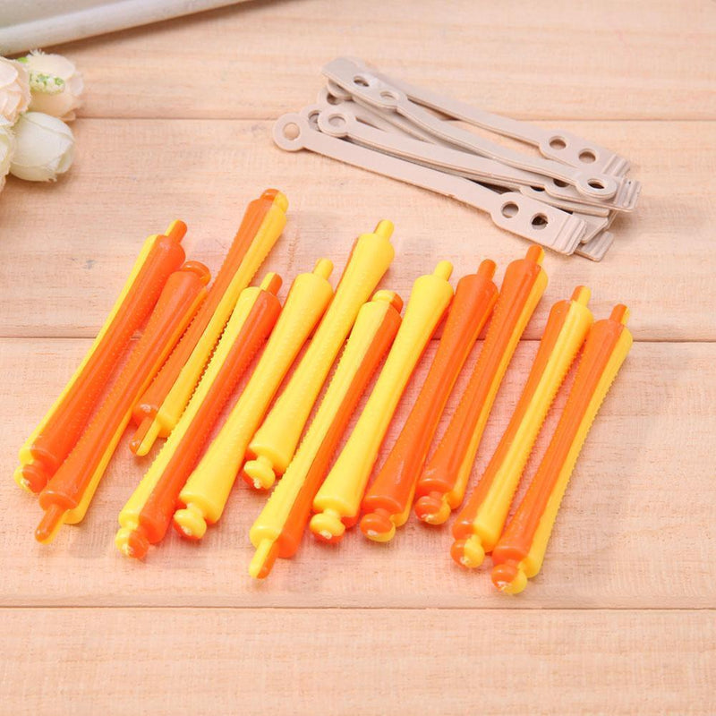 Domybest 12 Piece Cold Wave Rods Rubber Band Curlers Hairdressing Tool