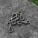 5x Outdoor Quick Hanging Key Chain Spring Hook Molle Clasp Buckle (Grey) Newly
