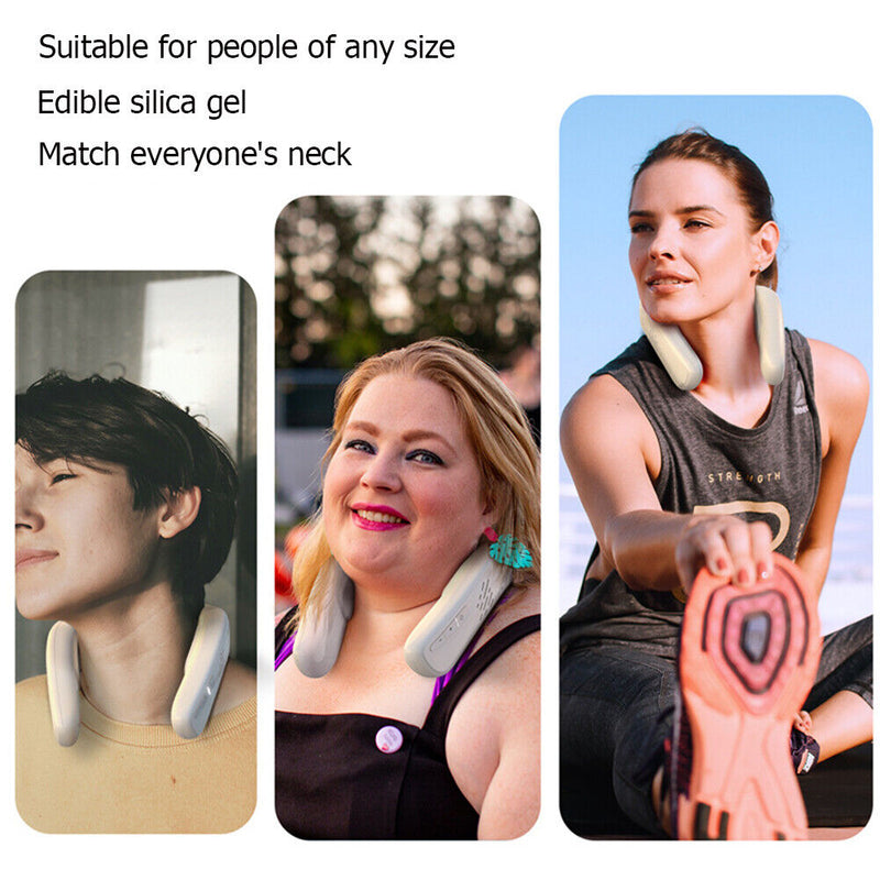 Leafless Hanging Neck Fan 360 Degree Summer Portable Air Cooling Neckband Fans