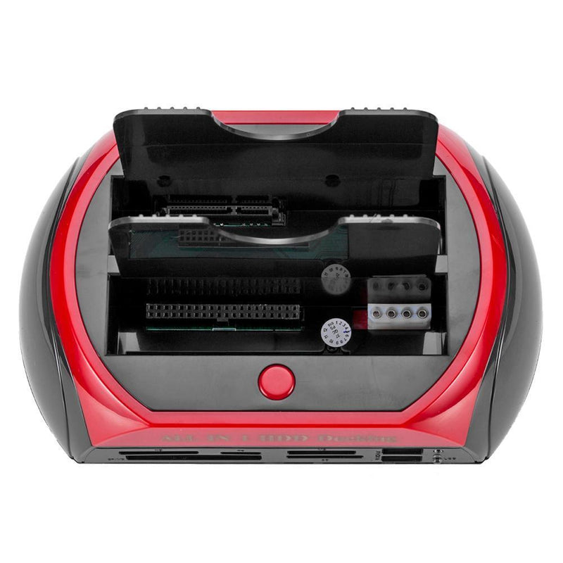 JUNERAIN Dual Dock HDD Docking Station 2.5-Inch 3.5-Inch SATA IDE Hub Enclosure