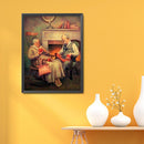 5D Handmade Canvas Mosaic Old Couple Full Diamond Painting Point Drill Craf