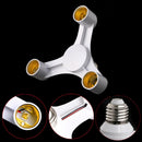 3 In 1 E27 To 3E27 Base Socket Splitter LED Light Lamp Bulb Adapter Holder Newly
