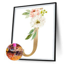 5D Diamond Painting DIY flower alphabet Full Round Drill Mosaic Art