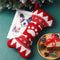 Decoration Party Pet Dog Christmas Stockings Bone Shape Stockings Knit Hanging