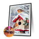 5D DIY Christmas Snow Bird Full Round Diamond Painting Home Decor (sz1189) Newly