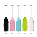 Electric Eggbeater Milk Drink Coffee Blender Egg Beater Stirrer (White)