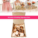 Creative Signature Hearts Drop Box Wooden Rustic Sweet Wedding Guest Book Dec