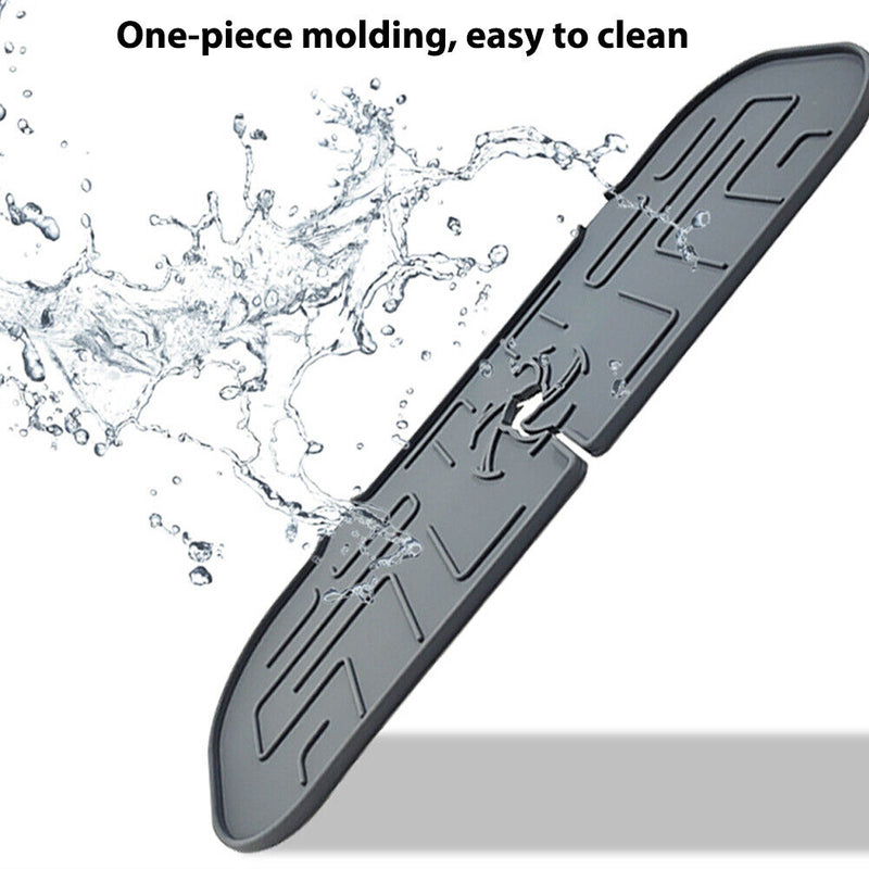 Faucet Absorbent Draining Mat Splash Guard Sink Water Drying Pad (Grey) Newly