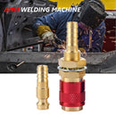 Water Cooled Gas Adapter Quick Connector for MIG TIG Welding Torch (Red) Newly