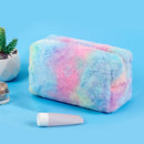 Color Large Capacity Finishing Bag Makeup Pouch Storage Case Plush Cosmetic Bag