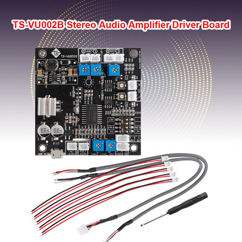 TS-VU002B Stereo Audio Amplifier Driver Board Adjustable DB VU Level Meter Newly