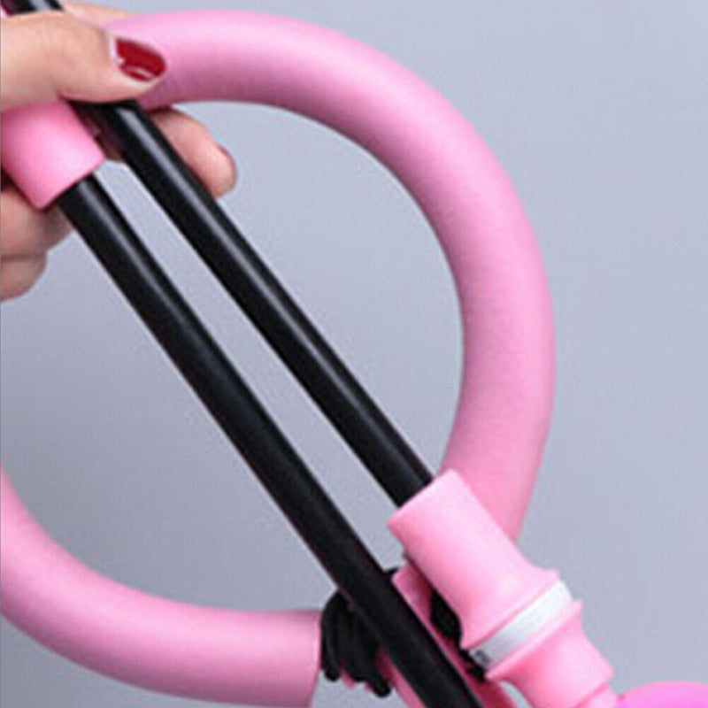 Folding Jumping Rope Ball Glowing One Foot Skip KIds Fitness Toys (Pink) Newly