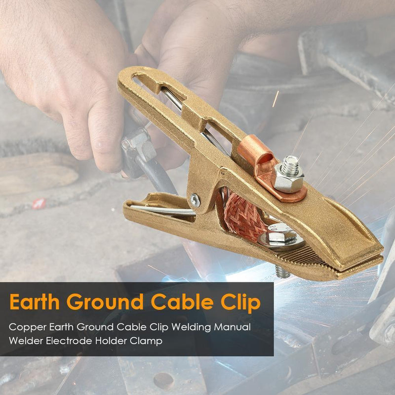 Copper Earth Ground Cable Clip Welding Manual Welder Electrode Clamp (500A)