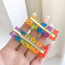 Hair Accessories Barrette Jelly Bear Hairpin Colorful Hair Clip Candy Color