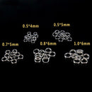 250pcs 5-Size Stainless Steel Fishing Split Rings Double Loop Connectors