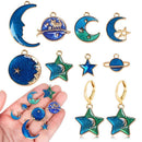 Stars Moon Pendant Material Dangle Charms DIY Earrings Jewelry Pendants