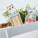 30Pcs/lot Cute Funny Cat Bookmark Paper Cartoon Animals K7H0 Bookmar X6F8