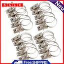 100pcs Stainless Steel Window Shower Curtain Rod Clips Rings Drapery Clips