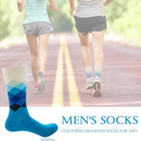 1 Pair Men Cotton Soft Socks Gradient Color Autumn Winter British Knee-High Sock