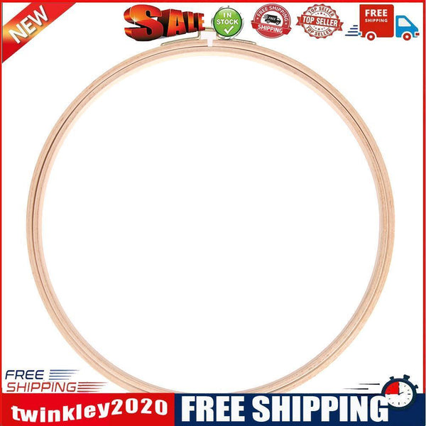 DIY Wooden Cross Stitch Frame Needlework Hoop Ring Embroidery Tool(28cm)