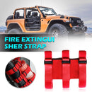 Adjustable Roll Bar Fire Extinguisher Holder Belt for Jeep Wrangler (Red) Newly