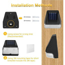 Solar Powered Led Garden Fence Lights Wall Step Outdoor Waterproof Lighting