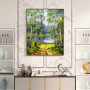 Paint By Numbers Kit DIY Forest Trail Hand Painted on Canvas Colouring Oil Art