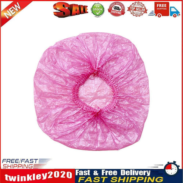 100pcs Portable Disposable Caps Women Men Bath Caps for Traveling (Pink) Newly