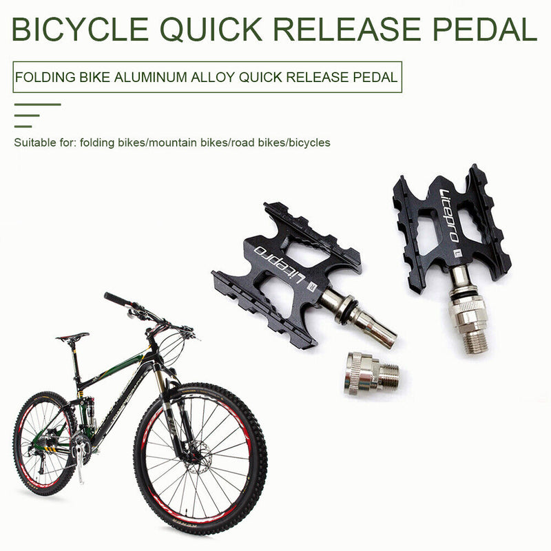 1 Pair Folding Bicycle Pedals MTB Mountain Bike Cycling Quick Release Foot Pedal