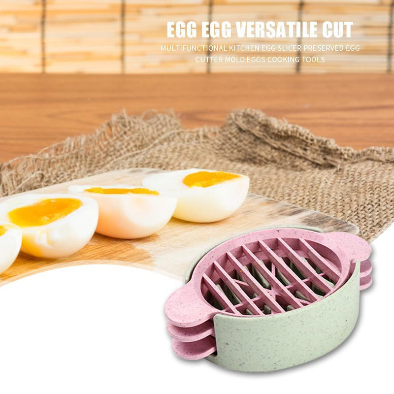 Multifunction Kitchen Egg Slicer Chopper Preserved Egg Cutter Mold (Green)