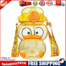 1200ml Cute Duck Drinking Water Bottle Outdoor Sport Straw Water Jug Yellow