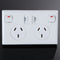Dual USB-Australian AU Male Wall Outlet Home Power Point Input
