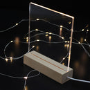LED Wood Display Base-Rectangle Acrylic Light Plate Base for Acrylic Light Plate