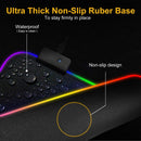 USB Extended Keyboard Mice Mat Gaming Mouse Pad RGB Luminous For PC Laptop
