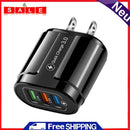 3 Port USB Charger QC 3.0 Universal Wall Mobile Phone Tablet Charging Adapter