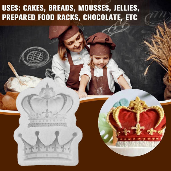 Silicone Princess Crown Tiara Sugar Chocolate Mold Class Fondant Mould Cake S5G6