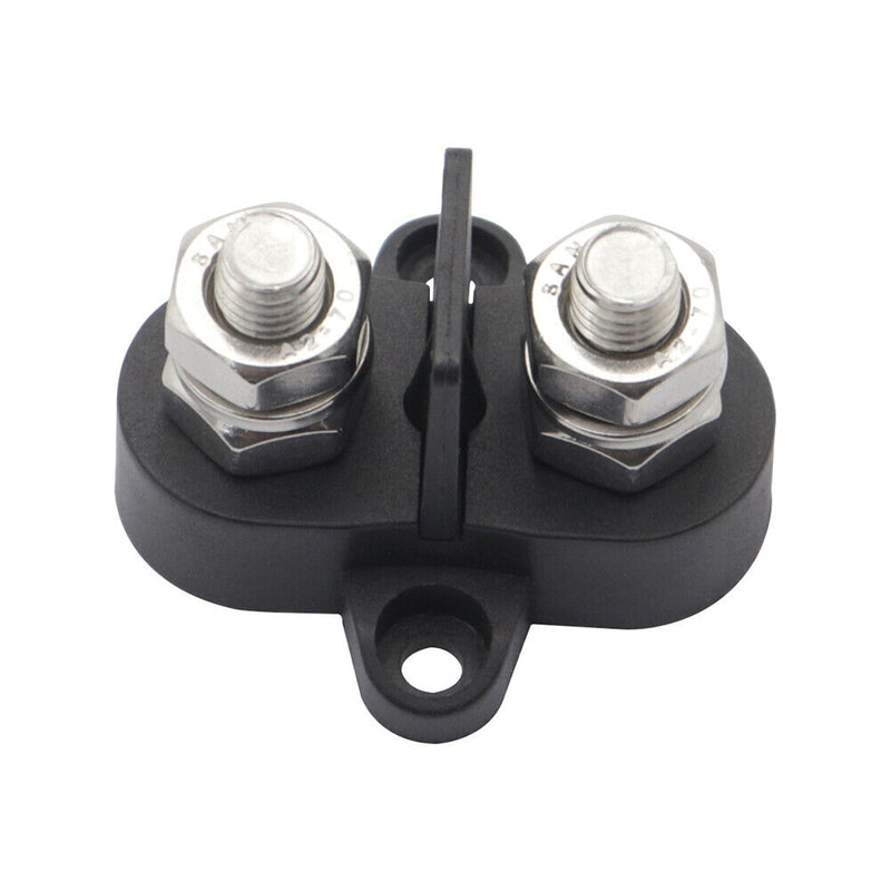 Truck Heavy Duty M8 Bus Bar Terminal Blocks Power Distribution Stud (Black)