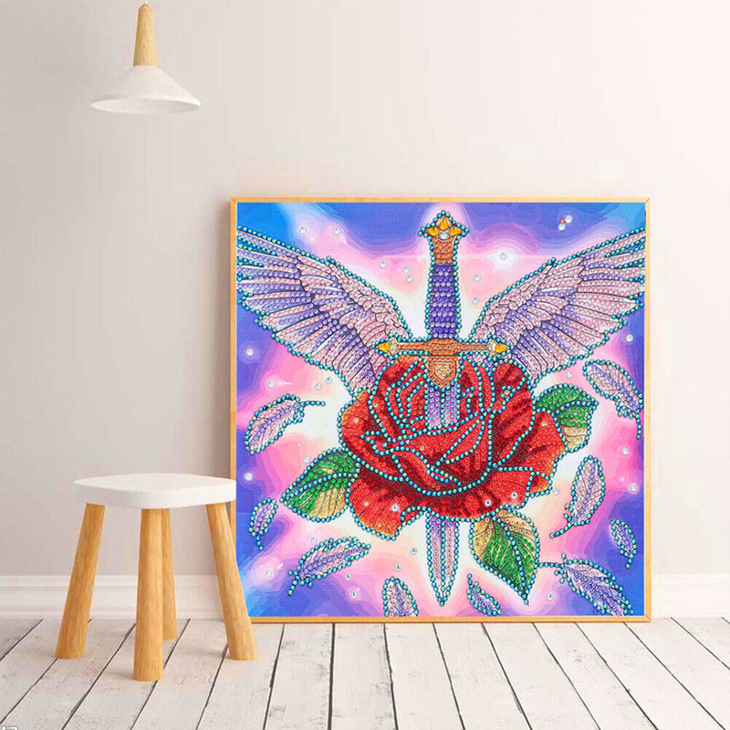 Diamond Painting Rose Partial Special Drill Picture of Rhinestone DIY Drawing